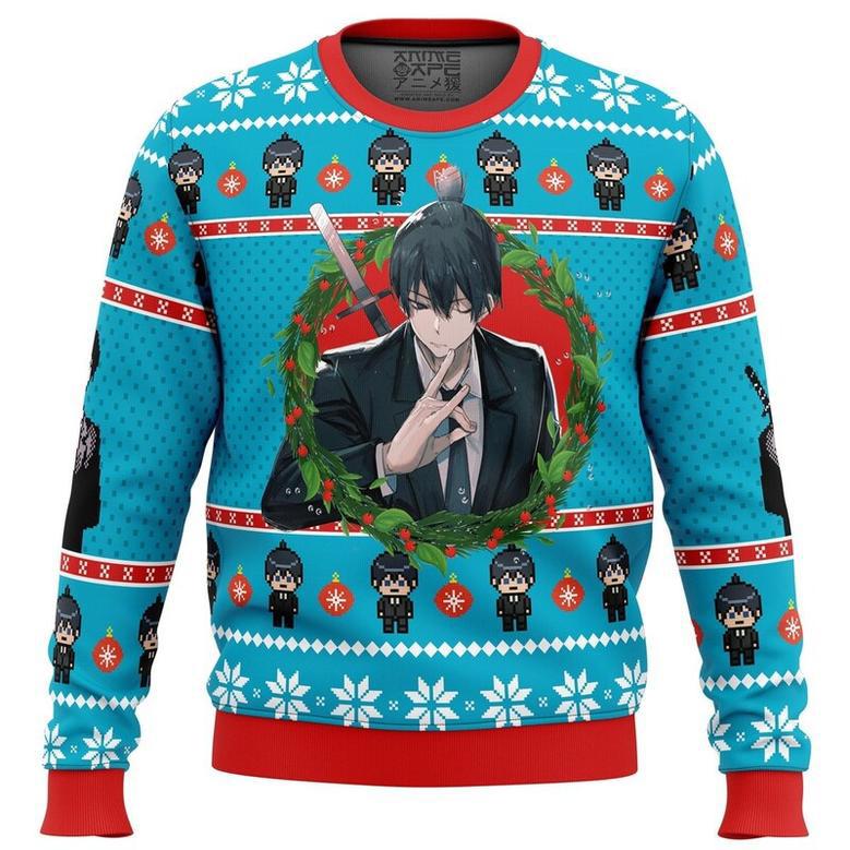 Aki Chainsaw Man Ugly Christmas Sweater, Ugly Christmas Sweater For Men Women, ShopKetharses Shop