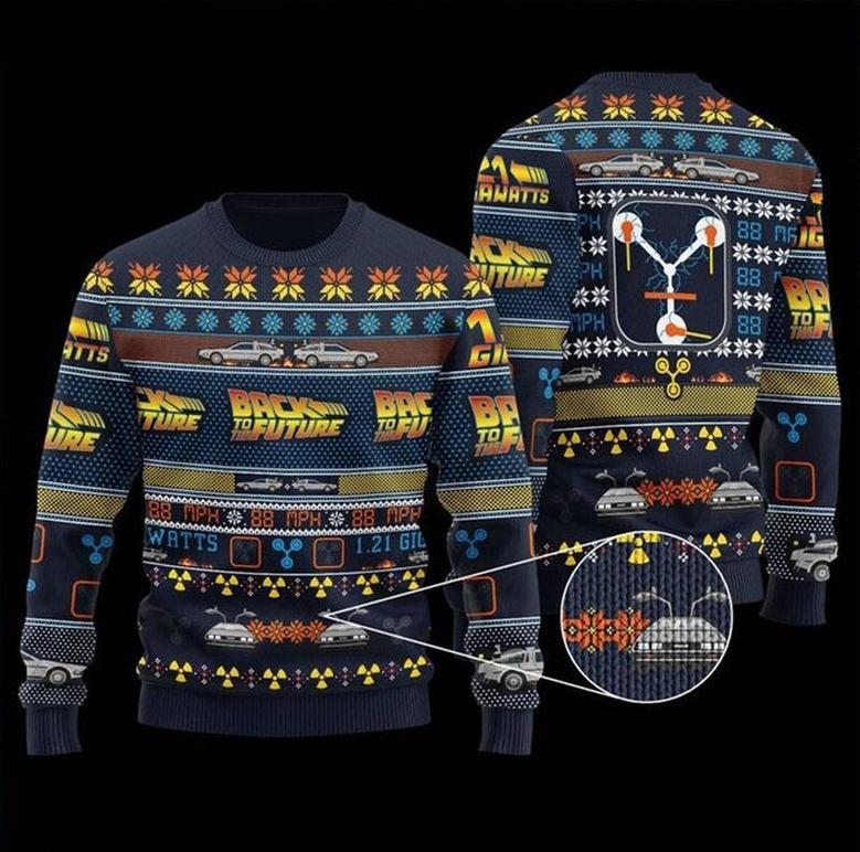 Back to the Future Ugly Christmas Sweater, Back to the Future Christmas Sweatshirt