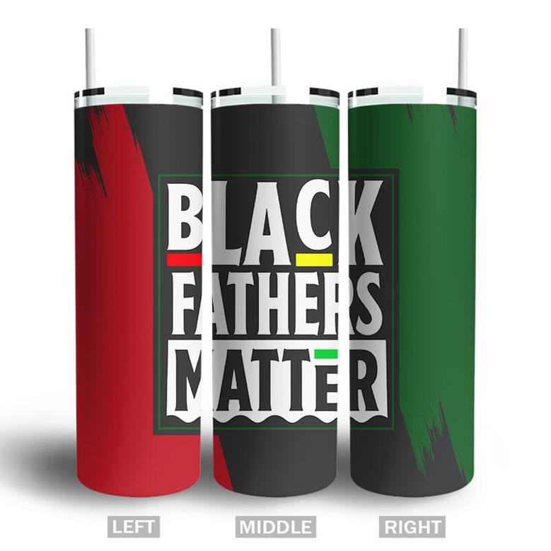 Black Fathers Matter Fathers Day Juneteenth Skinny Tumbler