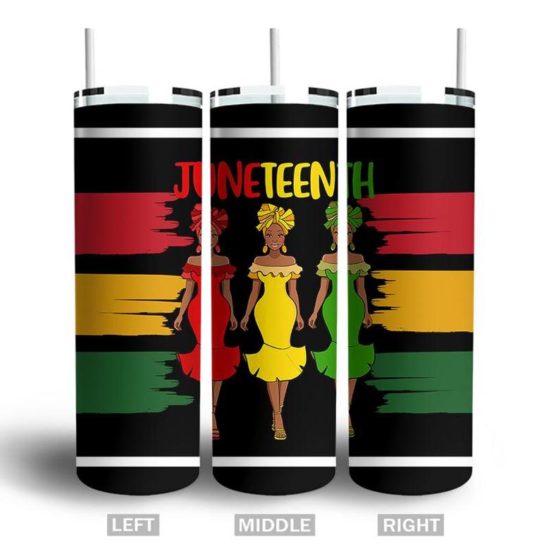 Black Queens Juneteenth Freedom Day 2022 Skinny Tumbler