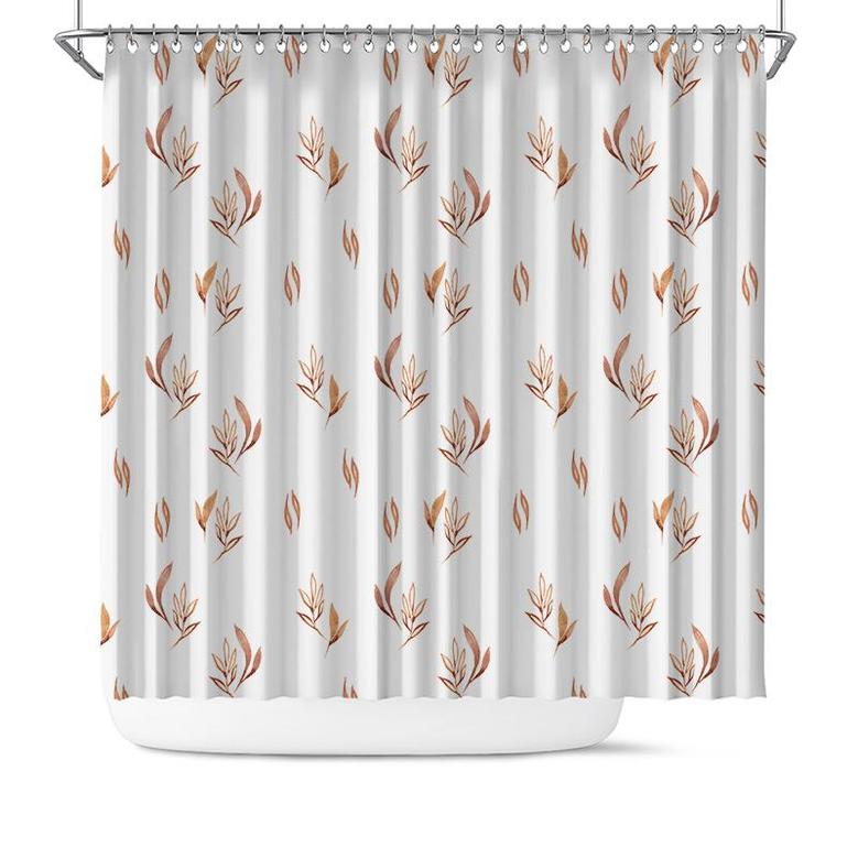 Boho Leaves Pattern Watercolor Best Gift Idea Home Living Shower Curtain