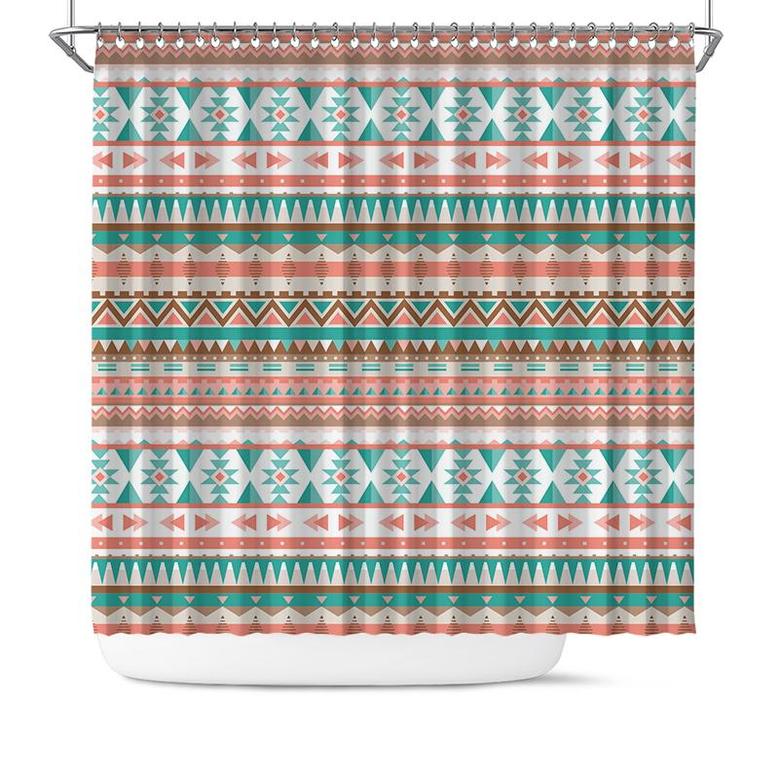 Boho Pattern Ethnic Colorful Gift Minimalist Boho Style Shower Curtain