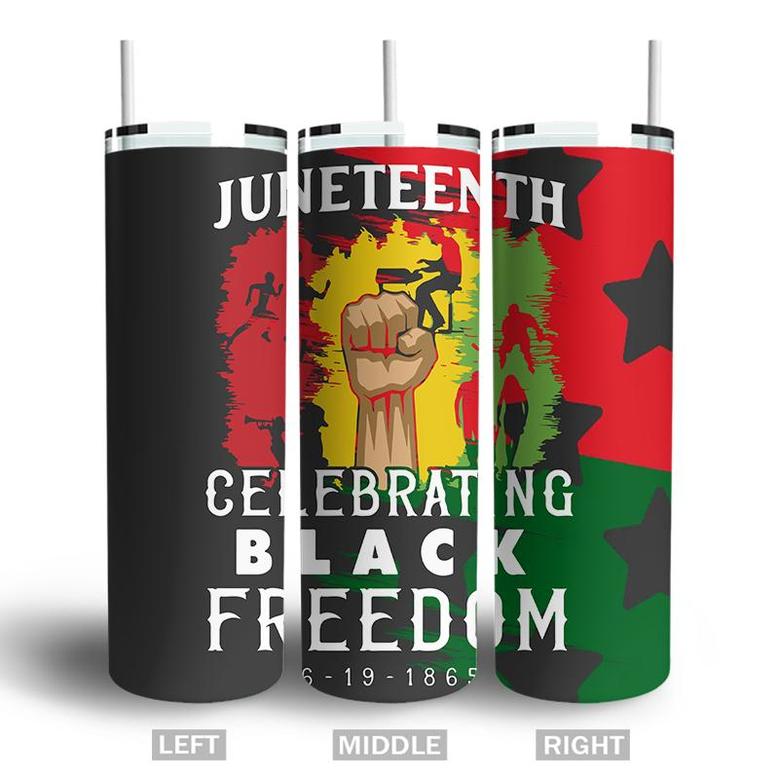 Celebrating Black Freedom Juneteenth Pride History Skinny Tumbler