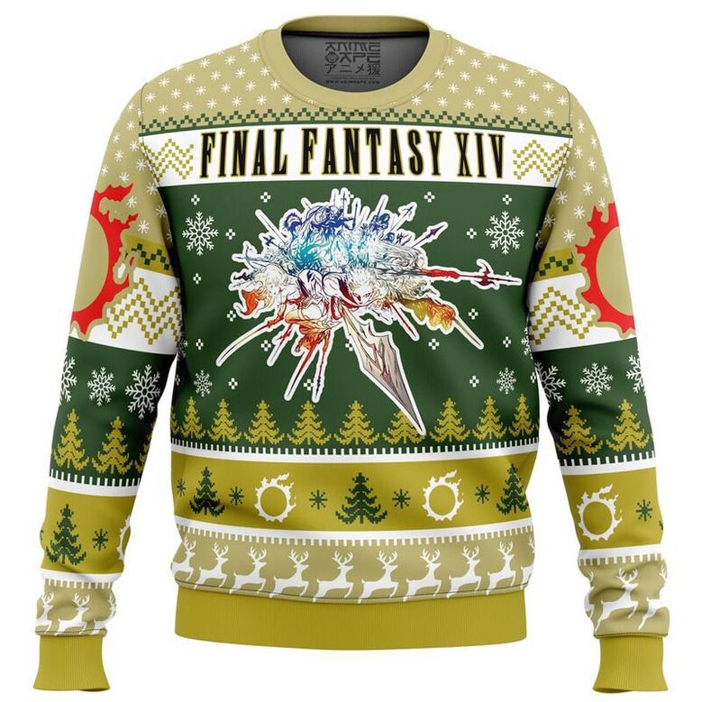 Christmas Fantasy Final Fantasy XIV Ugly Christmas Sweater, Ugly Christmas Sweater For Men Women