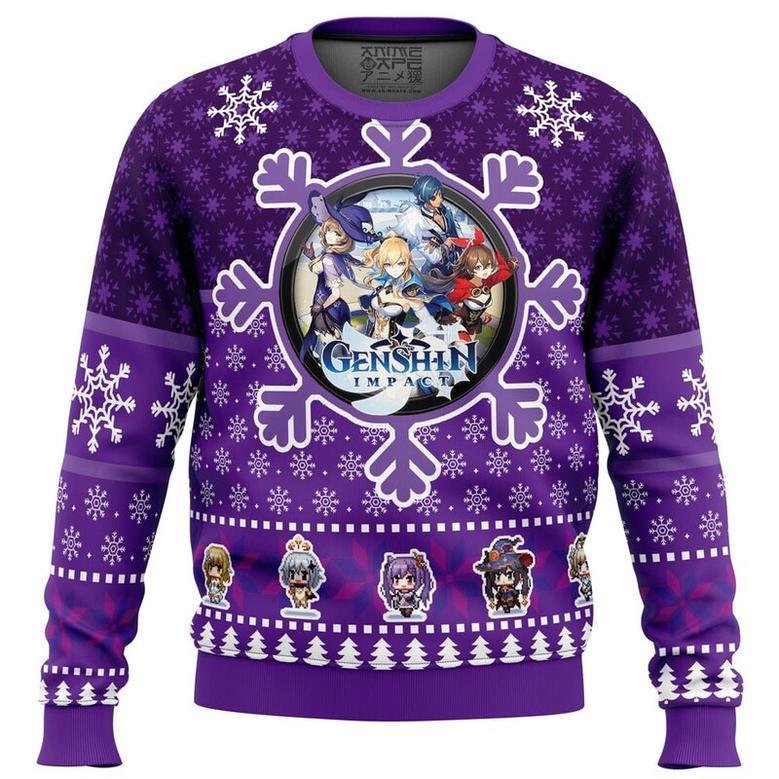 Christmas Quest Genshin Impact Ugly Christmas Sweater, Ugly Christmas Sweater For Men Women