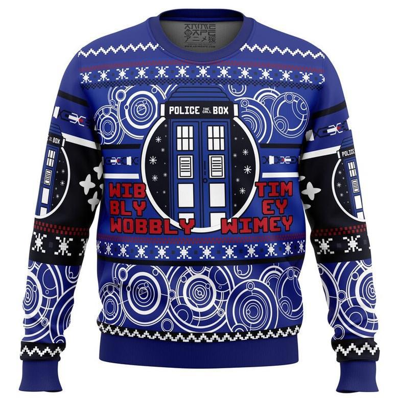 Christmas Through Time And Space Doctor Who Ugly Christmas Sweater, Ugly Christmas Sweater For Men Women