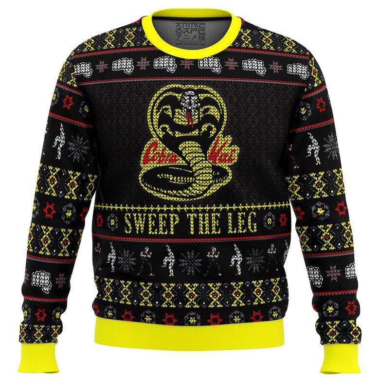 Cobra Kai Sweep The Leg Karate Kid Ugly Christmas Sweater, Ugly Christmas Sweater For Men Women