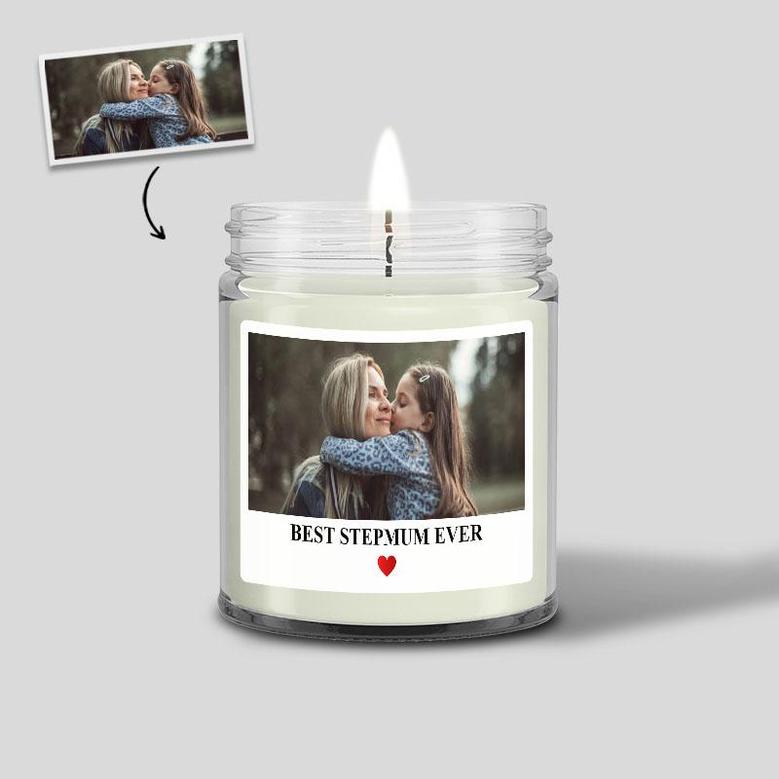 Custom Best Stepmom Ever Candle | Custom Photo | Mothers Day Gift For Stepmom | Personalized Stepmom Candle |