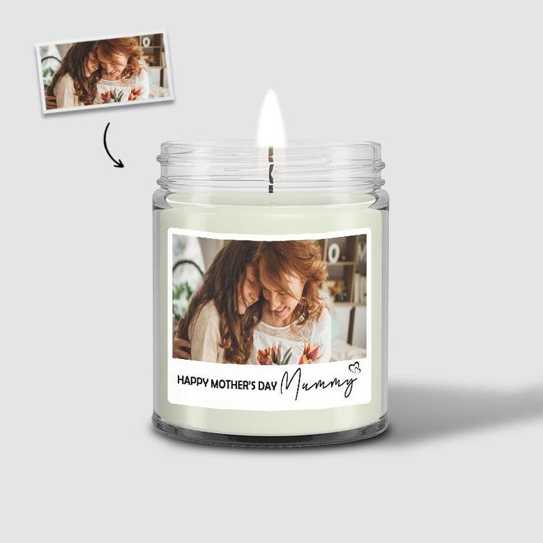 Custom Happy Mothers Day Mummy Candle | Custom Photo | Gift For Mom | Personalized Mothers Day Candle |