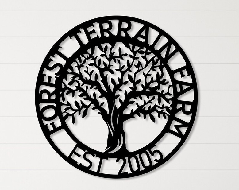 Custom Life of Tree Metal Wall Sign, Personalized Name Sign, Custom Name Monogram Tree for Family Custom Life of Tree Metal Wall Sign, Personalized Name Sign, Custom Name Monogram Tree for Family