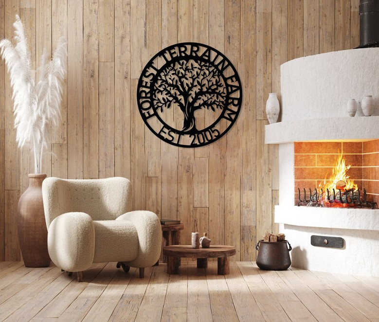 Custom Life of Tree Metal Wall Sign, Personalized Name Sign, Custom Name Monogram Tree for Family Custom Life of Tree Metal Wall Sign, Personalized Name Sign, Custom Name Monogram Tree for Family