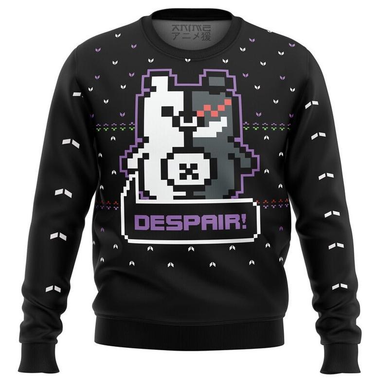 Danganronpa Monokuma Despair Ugly Christmas Sweater, Ugly Christmas Sweater For Men Women