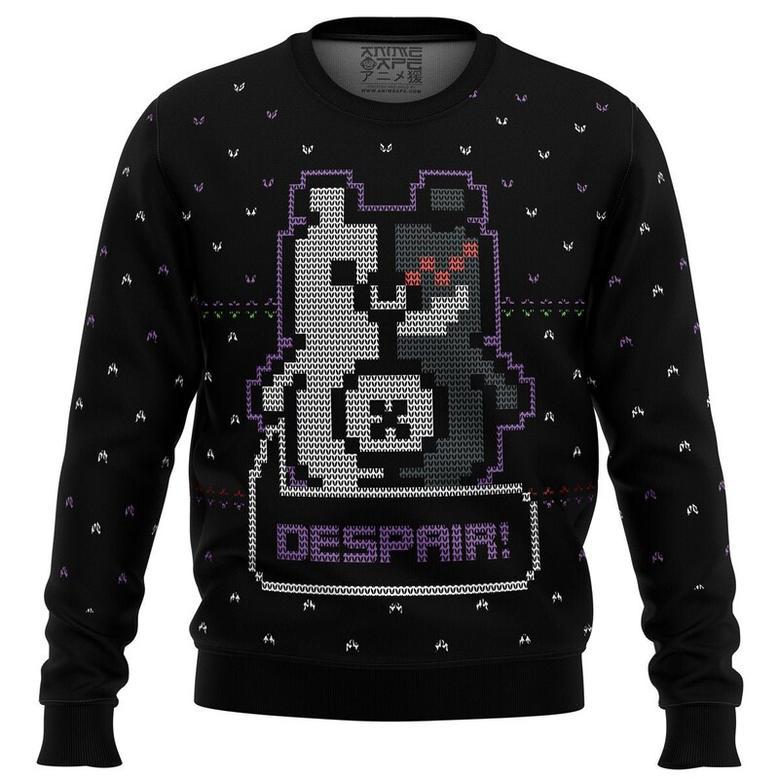 Danganropa Monokuma Despair Ugly Christmas Sweater, Ugly Christmas Sweater For Men Women