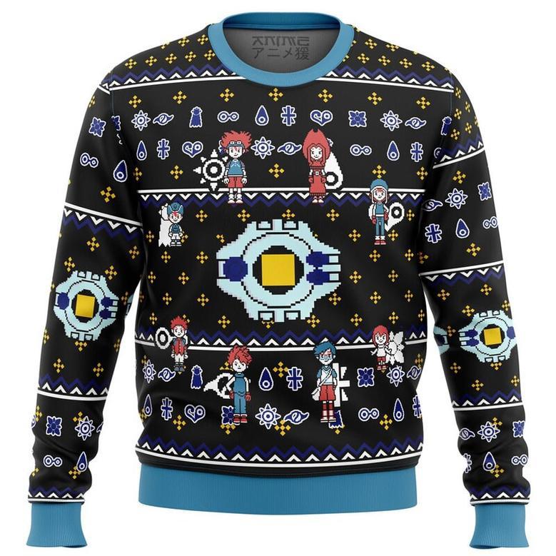 Digimon characters Ugly Christmas Sweater, Ugly Christmas Sweater For Men Women, ShopKetharses Shop