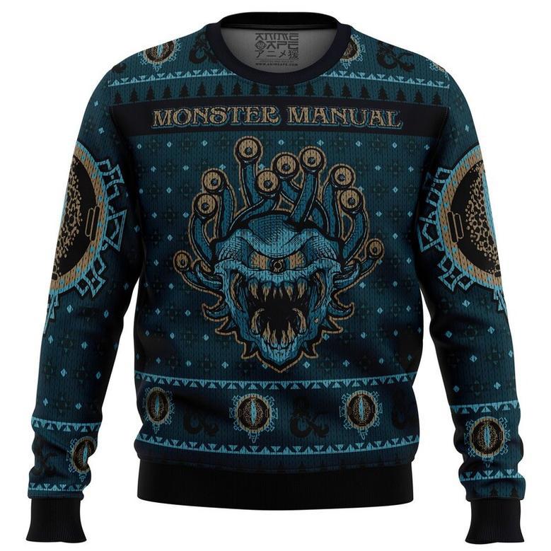 Dungeons & Dragons Monster Manual Ugly Christmas Sweater, Ugly Christmas Sweater For Men Women