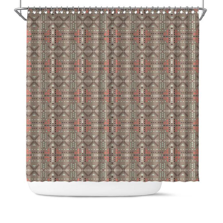 Ethnic Geometric Shape Pattern Boho Home Living Gift Shower Curtain