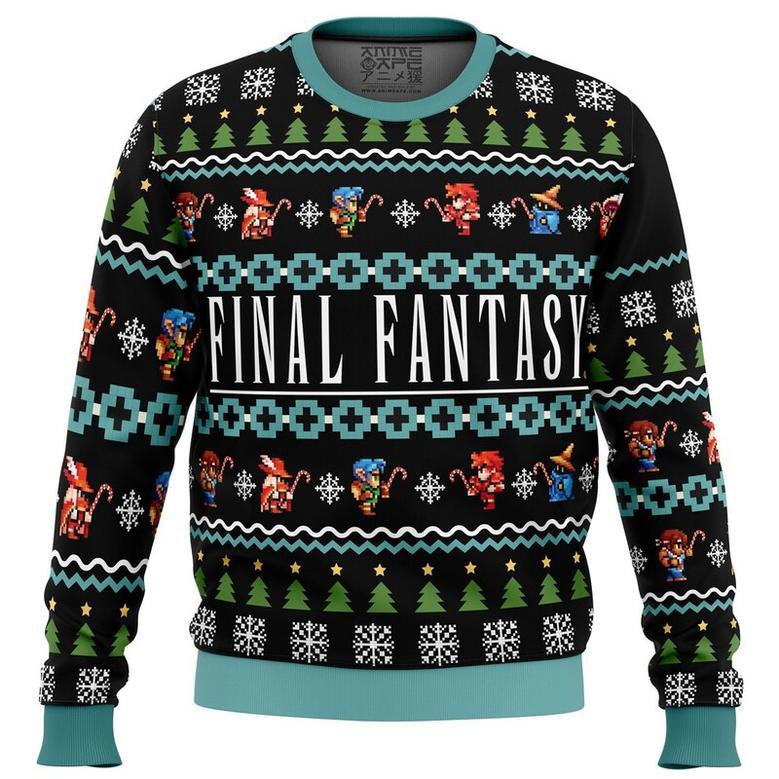 Final Fantasy Ugly Christmas Sweater, Ugly Christmas Sweater For Men Women, ShopKetharses Shop