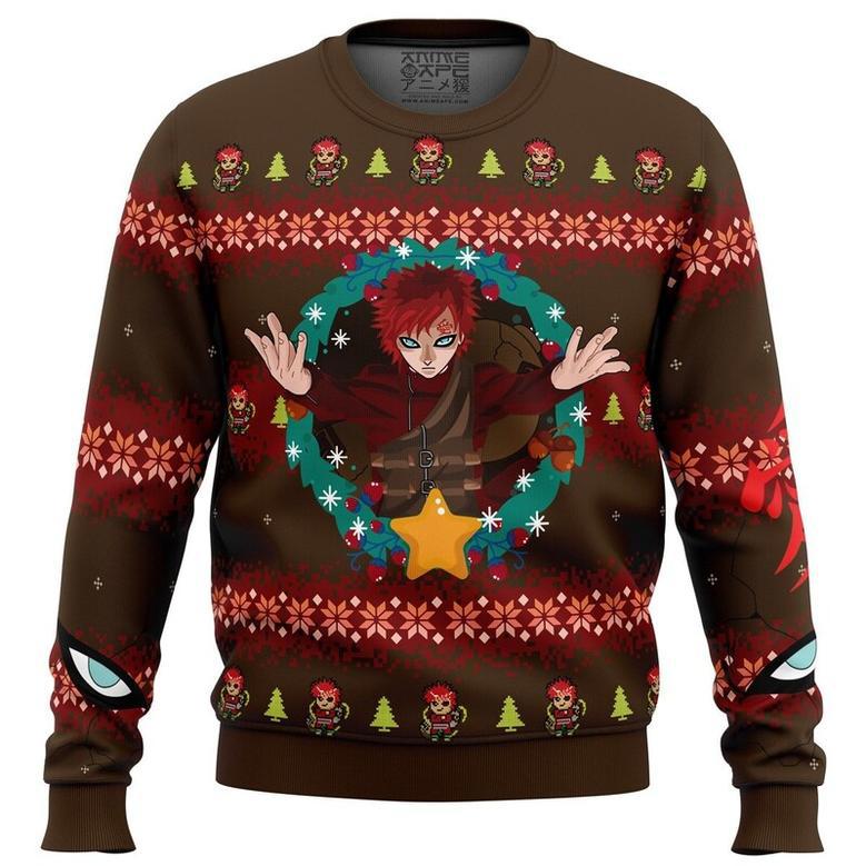 Gaara Naruto Ugly Christmas Sweater, Ugly Christmas Sweater For Men Women, ShopKetharses Shop