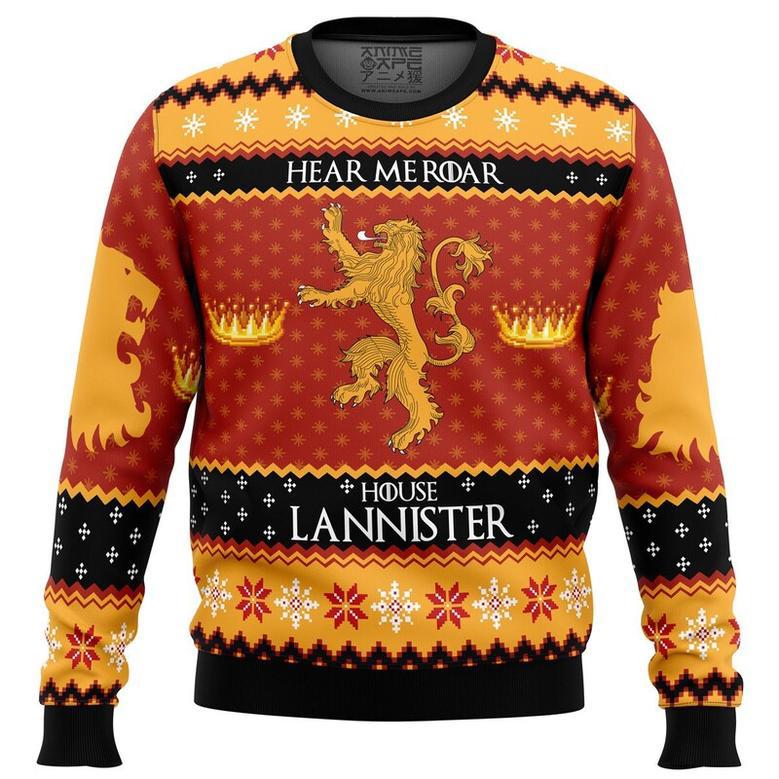 Game of Thrones House Lannister Ugly Christmas Sweater, Ugly Christmas Sweater For Men Women