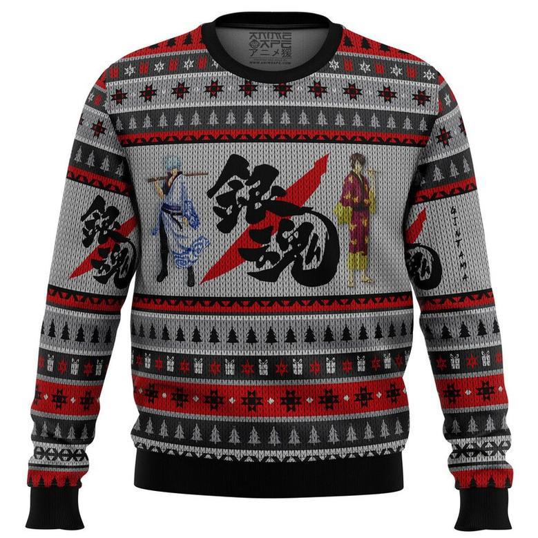 Gintama Shinsuke and Gintoki Ugly Christmas Sweater, Ugly Christmas Sweater For Men Women