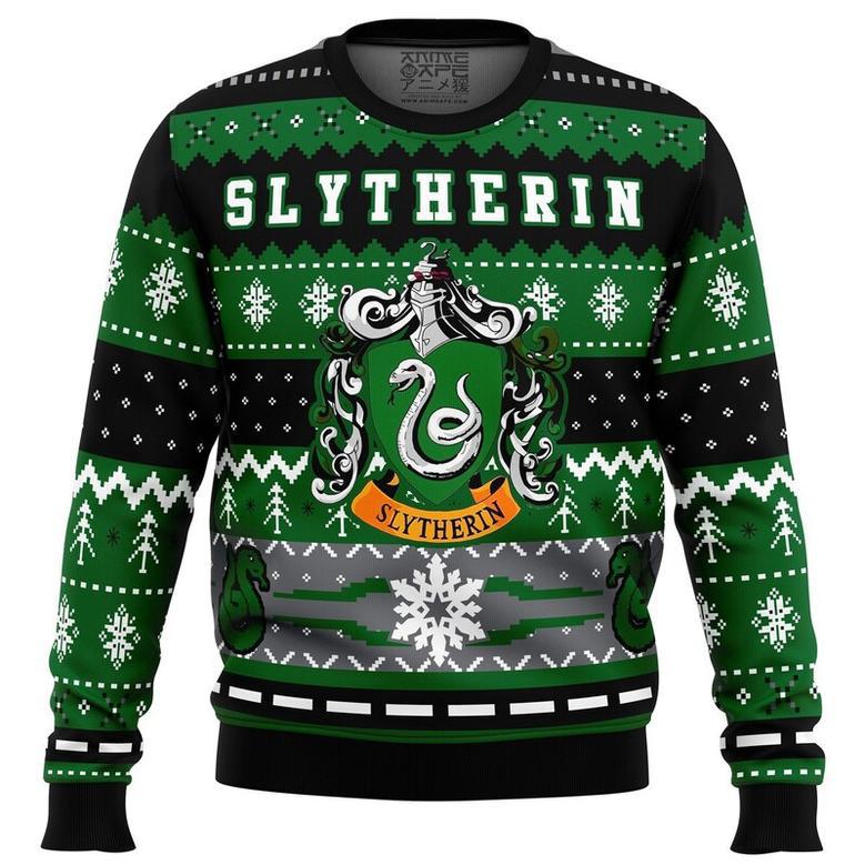 Harry Potter Slytherin House Ugly Christmas Sweater, Ugly Christmas Sweater For Men Women