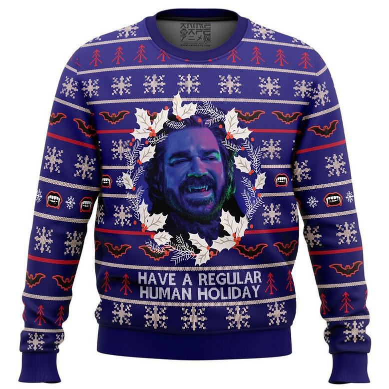 Have A Regular Human Holiday Ugly Christmas Sweater, Ugly Christmas Sweater For Men Women