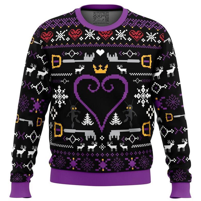 Hearts Kingdom Hearts Ugly Christmas Sweater, Ugly Christmas Sweater For Men Women