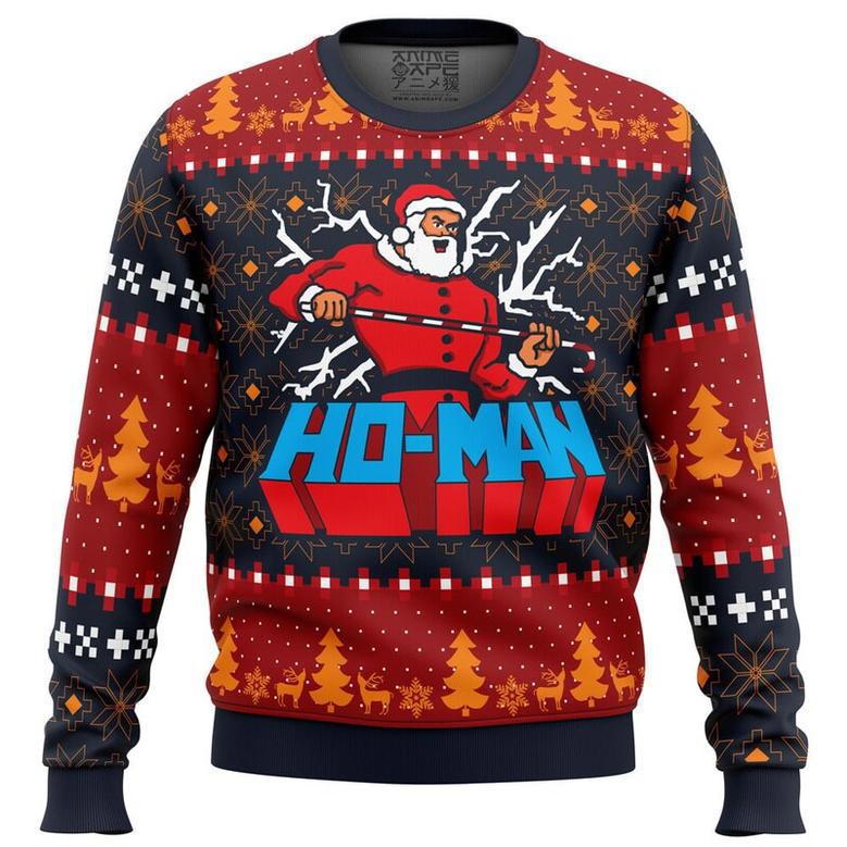 Ho-Man Santa Claus Ugly Christmas Sweater, Ugly Christmas Sweater For Men Women, ShopKetharses Shop