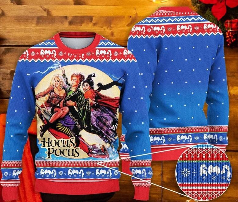 Hocus Pocus I Smell Children Christmas Ugly Sweater, Sanderson Sisters Christmas Sweatshirt