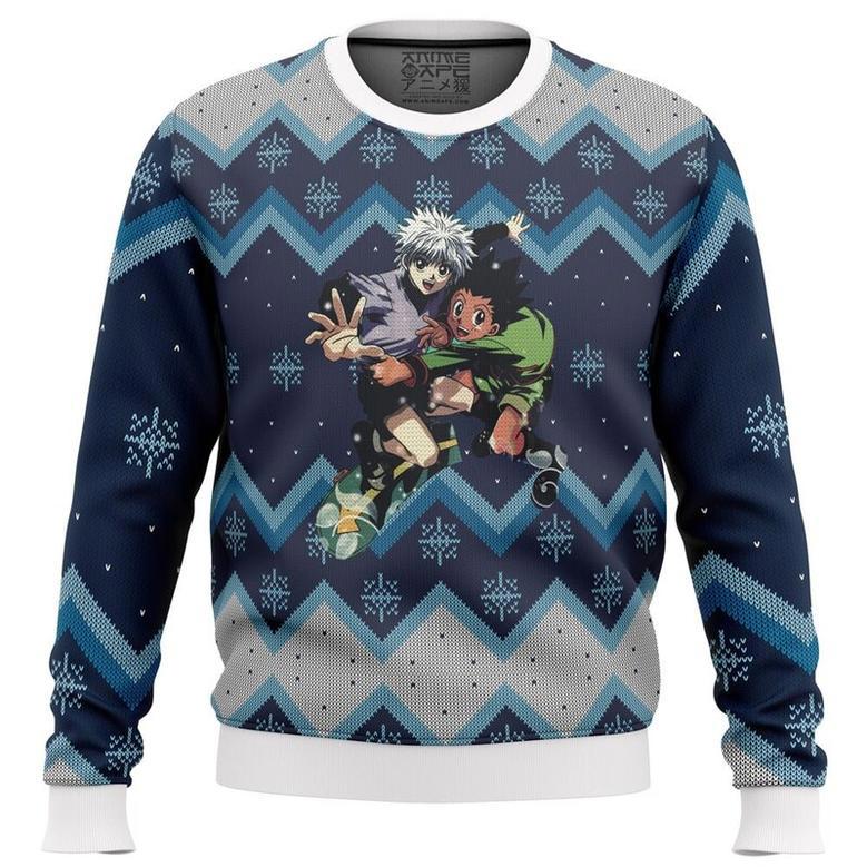 Hunter X Hunter Gon and Killua Ugly Christmas Sweater, Ugly Christmas Sweater For Men Women