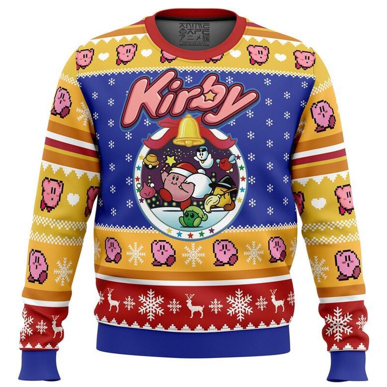 Kirby Ugly Sweater, Kirby Ugly Christmas Sweatshirt, Kirby Game Christmas Sweater, Kirby Video Game Sweatshirt