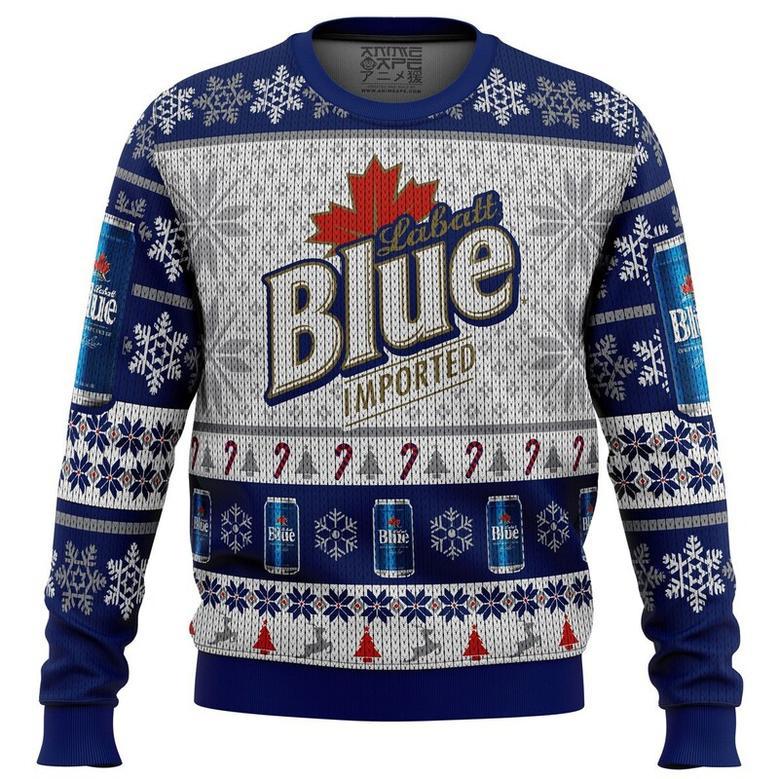 Labatt Blue Ugly Christmas Sweater, Ugly Christmas Sweater For Men Women, ShopKetharses Shop