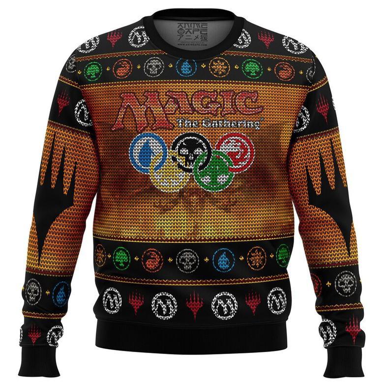 Magic the Gathering MTG Ugly Christmas Sweater, Ugly Christmas Sweater For Men Women