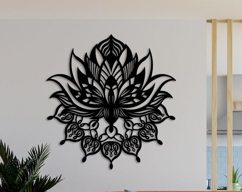 Mandala Metal Wall Art, Wall Hanging Decor, Mandala Metal Wall Decor, Black Mandala Wall Decor