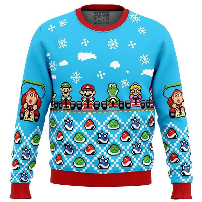 Mario Kart Ugly Christmas Sweater, Ugly Christmas Sweater For Men Women, ShopKetharses Shop