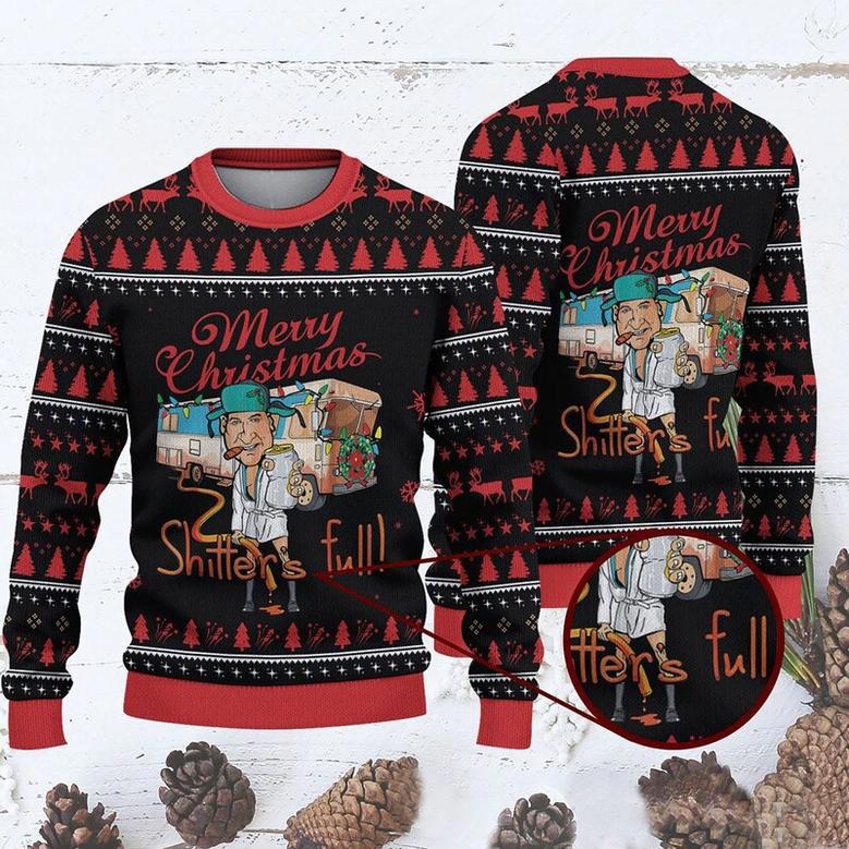 Merry Christmas Shitters Full Ugly Sweater, National Lampoons Christmas Vacation Ugly Sweatshirt