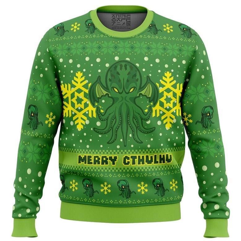 Merry Cthulhu Ugly Christmas Sweater, Ugly Christmas Sweater For Men Women, ShopKetharses Shop