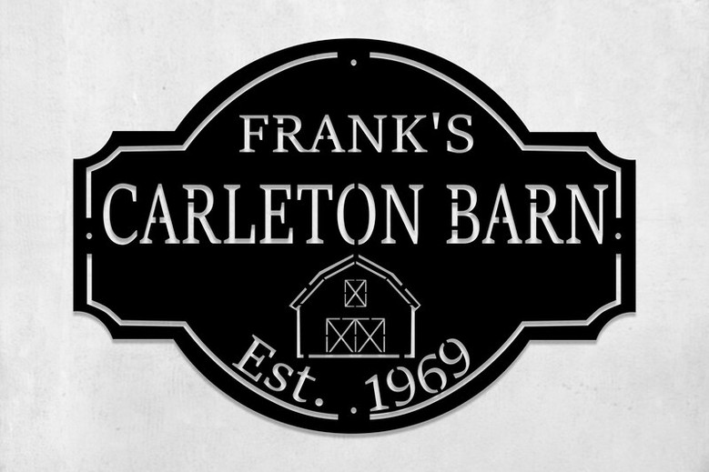 Metal Farm Sign with Family Name, Custom Established Date, Personalized Barn Sign, Farmhouse Decor