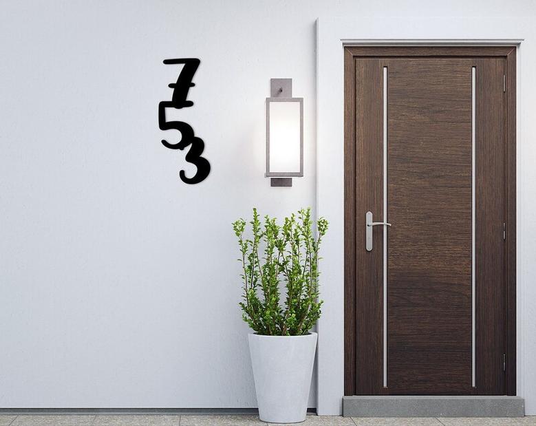 Modern Individual House Metal Numbers, Modern Floating Metal Address Number, Metal Custom Numbers