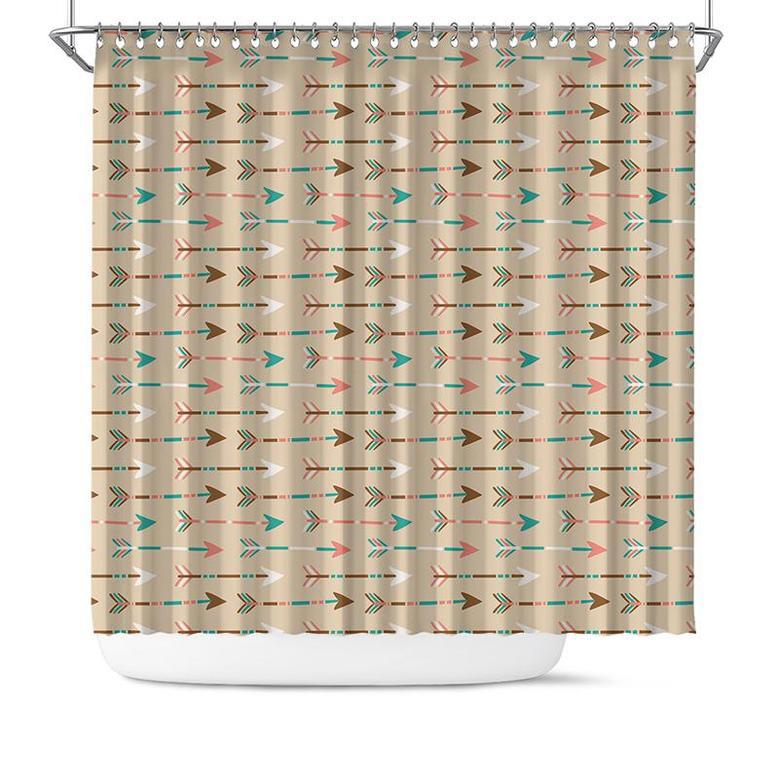 Multicolor Arrows Pattern Ethnic Boho Tribal Home Living Decor Shower Curtain