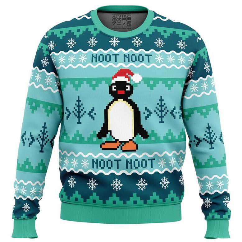 NOOT NOOT Pingu Ugly Christmas Sweater, Ugly Christmas Sweater For Men Women, ShopKetharses Shop