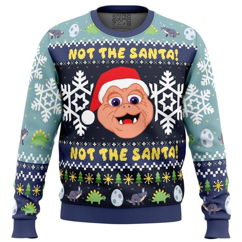 Not the Santa Dinosaurs Ugly Christmas Sweater, Ugly Christmas Sweater For Men Women