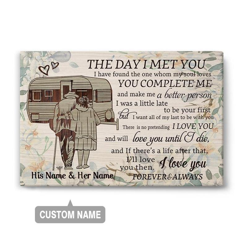 Custom The Day I Met You I Have Found The One Canvas | Custom Name | Gifts For Couple | Personalized Anniversary Canvas