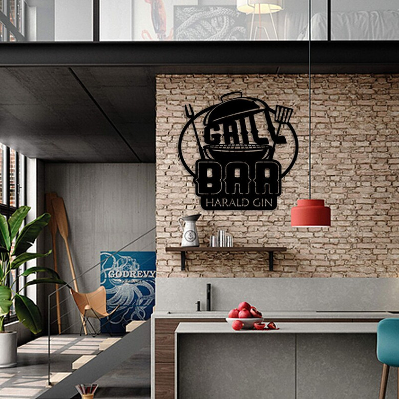 Personalized Bar Grill Sign, Garden Barbecue Grill Sign, Outdoor BBQ Wall Decor, Picnic Table BBQ Sign Personalized Bar Grill Sign, Garden Barbecue Grill Sign, Outdoor BBQ Wall Decor, Picnic Table BBQ Sign