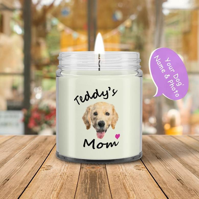 Custom Dog Mom Photo Candle | Custom Photo | Funny Gifts For Mothers Day | Personalized Dog Mom Candle