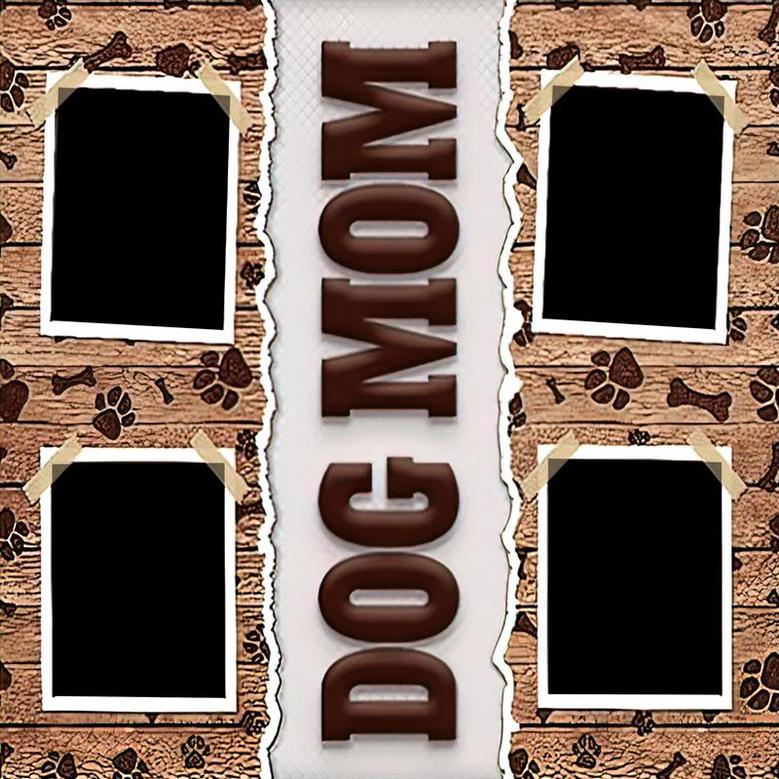 Custom Dog Mom Wood Paw Photo Skinny Tumbler | Custom Photo | Fur Dog Mom Gifts | Personalized Dog Mom Skinny Tumbler