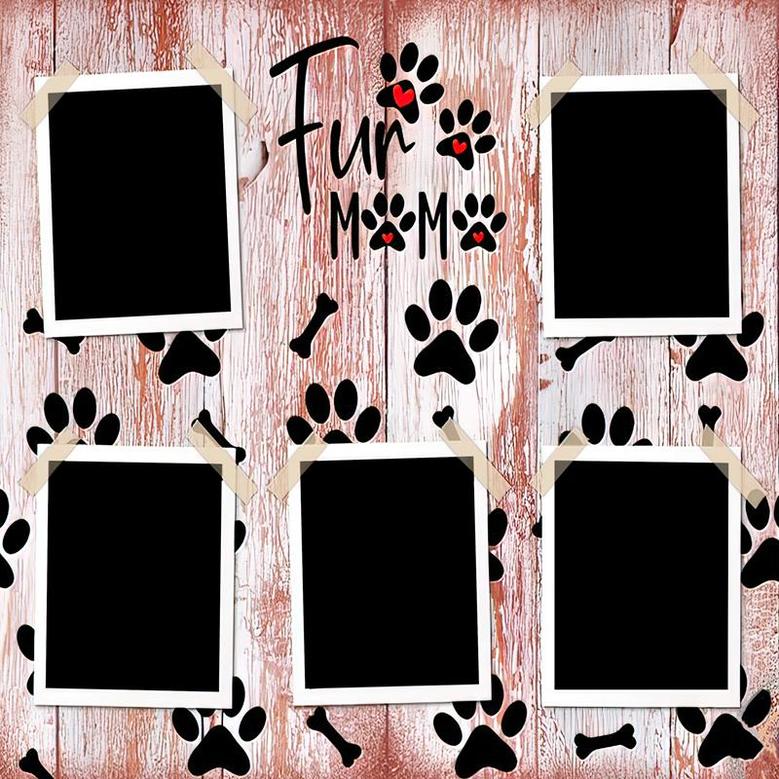 Custom Fur Mama Pink Wood Photo Skinny Tumbler | Custom Photo | Fur Mom Gifts | Personalized Dog Mom Skinny Tumbler