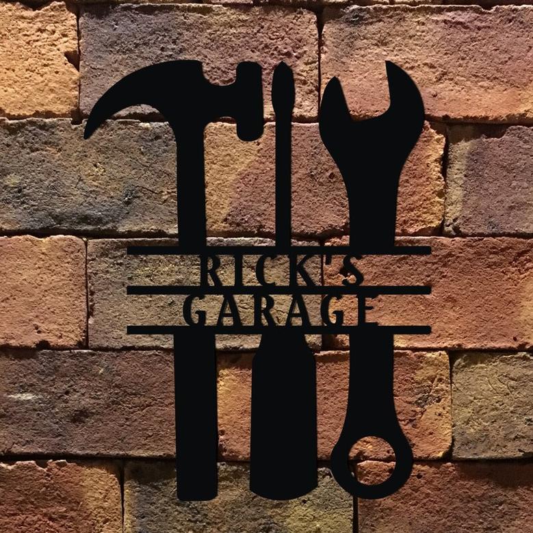 Personalized Garage Metal Decor, Customize Sign, Metal Sign, Metal Wall Art, Garage Decor