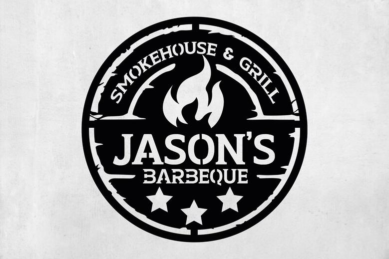 Personalized Metal Barbecue Wall Sign, Custom Grill Sign, Barbecue Sign for Outdoor