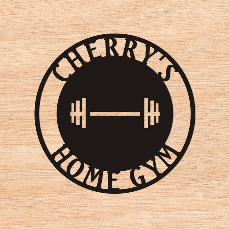 Personalized Metal Gym Sign, Sports Wall Decor, Established Sign, Custom Name Sign, Home Gym Sign